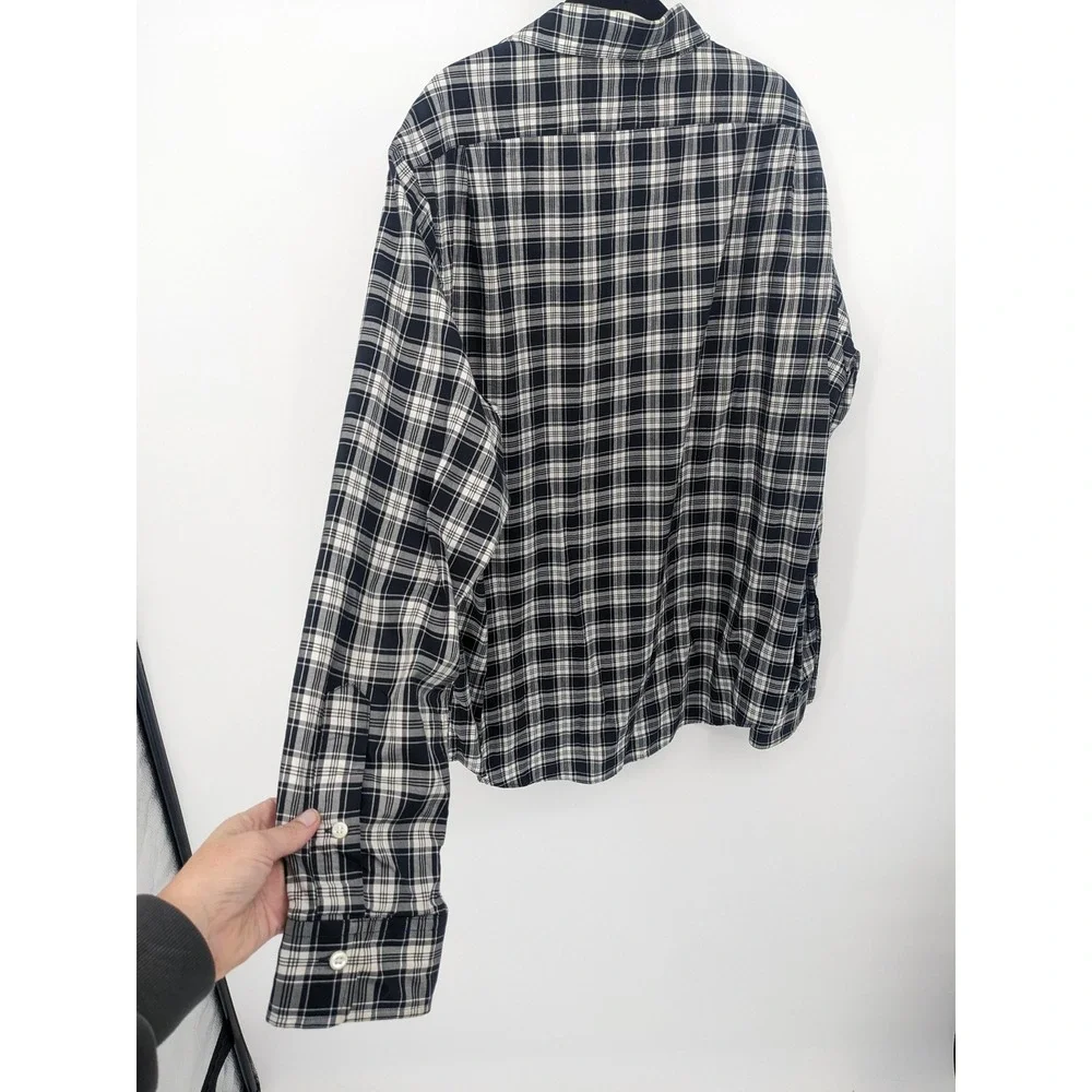 Polo Ralph Lauren Shirt Men XL Blue‎ Plaid Long Sleeve Button Down Preppy Casual